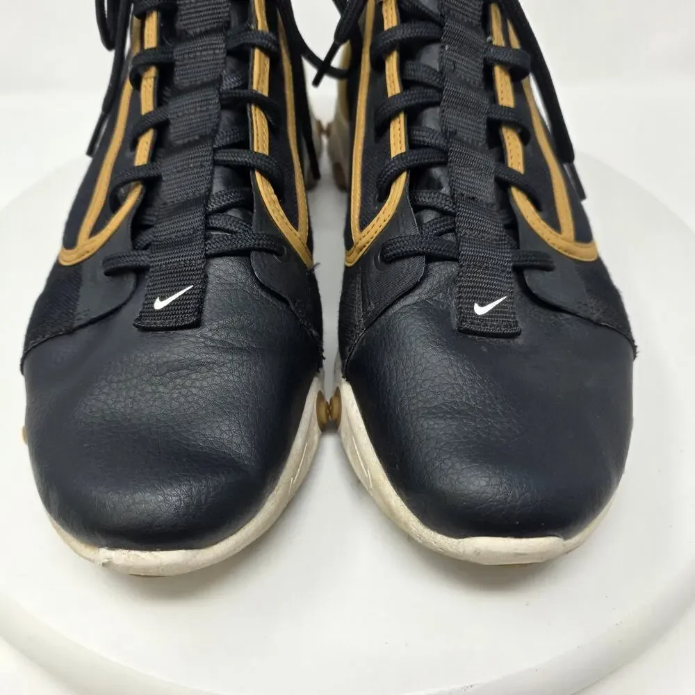Nike React Ianga THE10TH Athletic Shoes Mens Size 12 Black Gold AV5555-001
